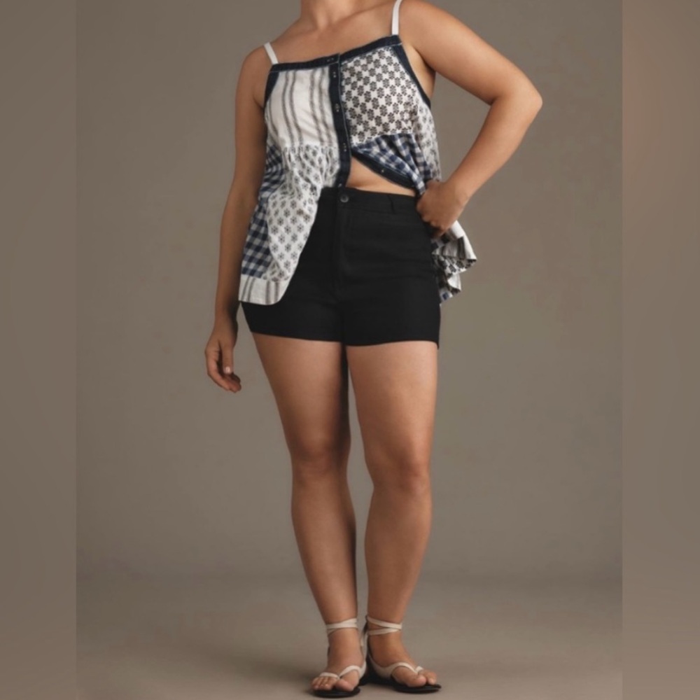 Maeve High Waist Black Women's Shorts - Picture 2 of 5